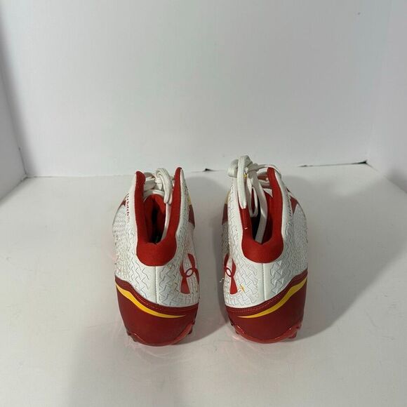 Under Armour Highlight 2 MC Knit Men’s Football Cleats Red, White, & Yellow Colo - Picture 10 of 15